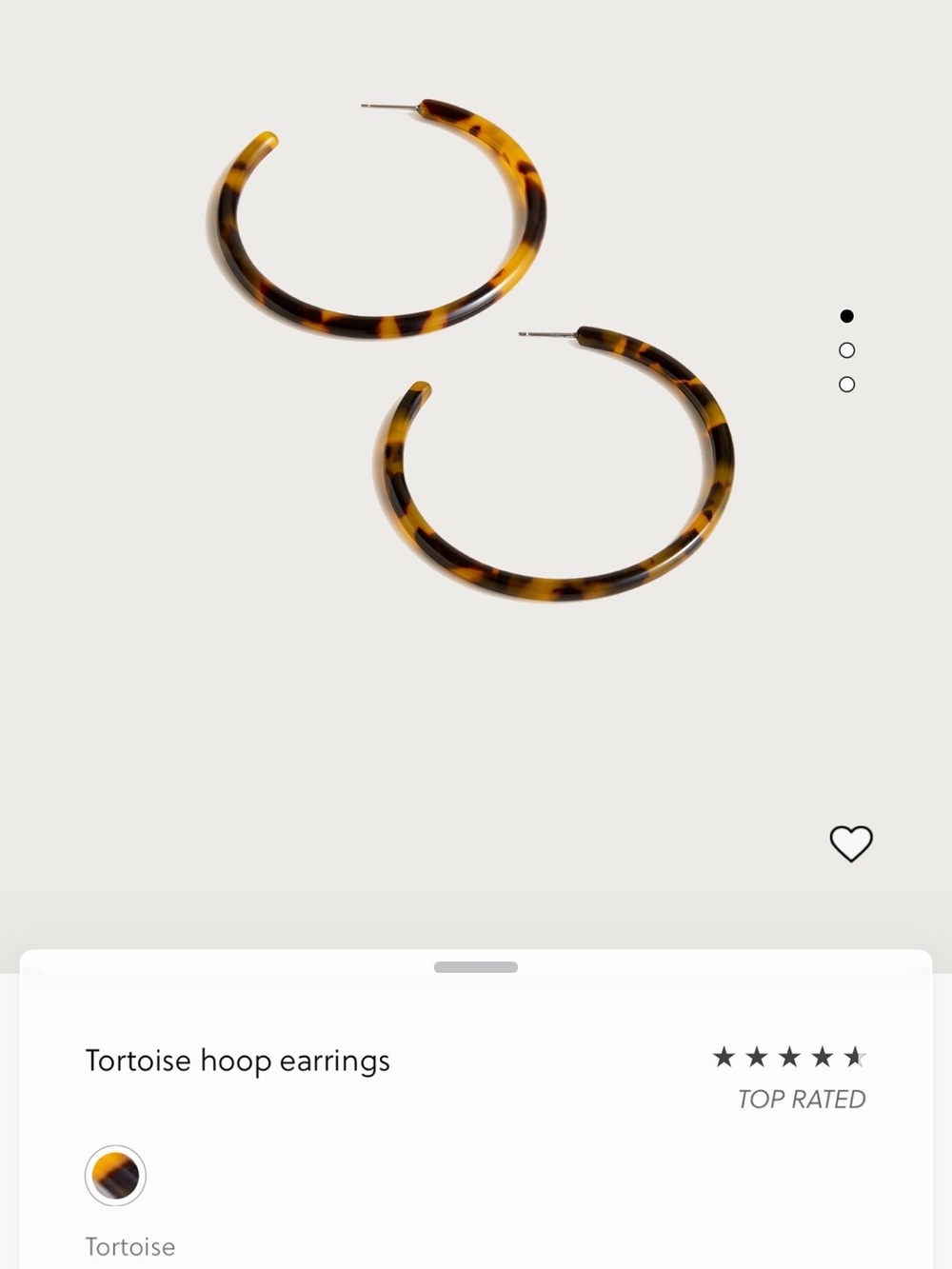 J. Crew Tortoise Hoop Earrings - Classic Tortoiseshell Style